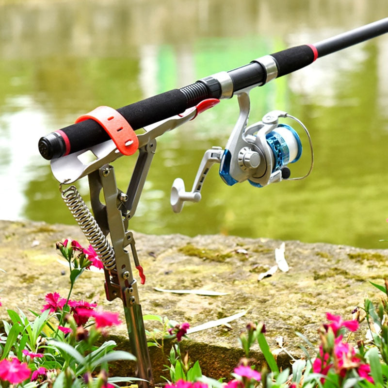 SpringShef-Stainless Steel Automatic Fishing Pole Bracket