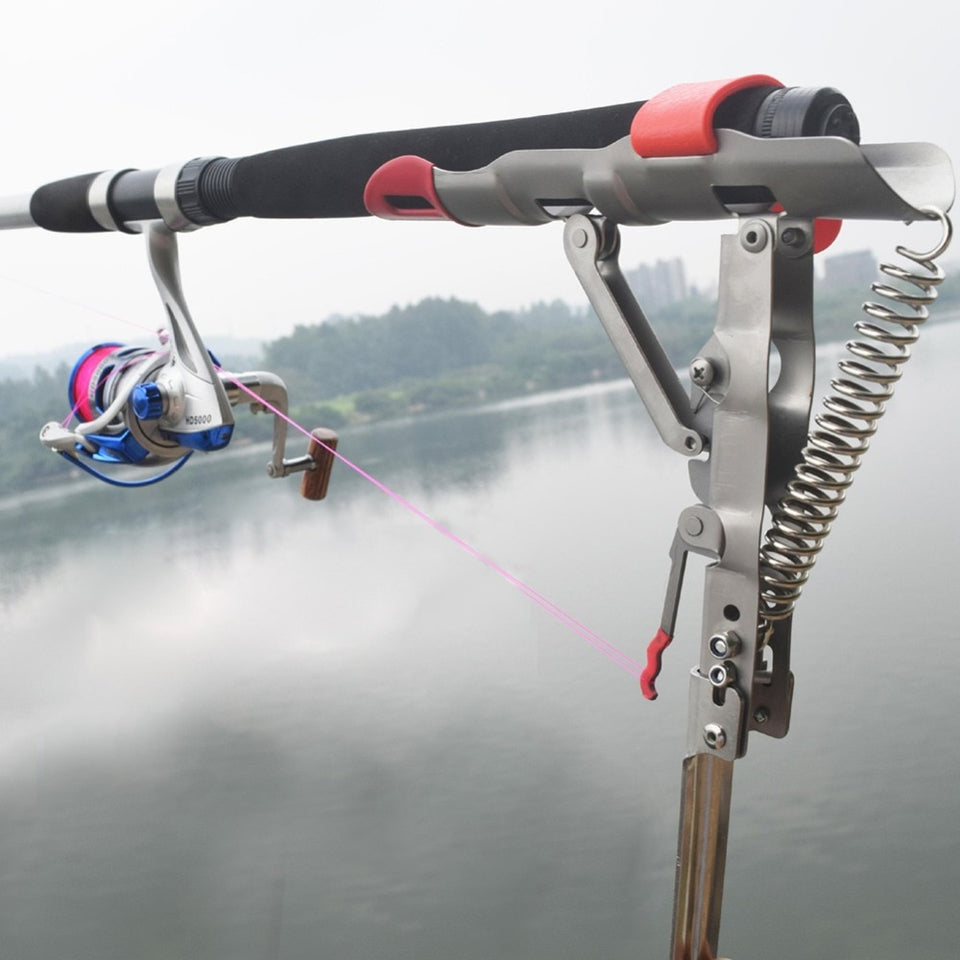 SpringShef-Stainless Steel Automatic Fishing Pole Bracket