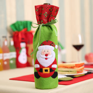 Santa Claus Wine Bottle Bags