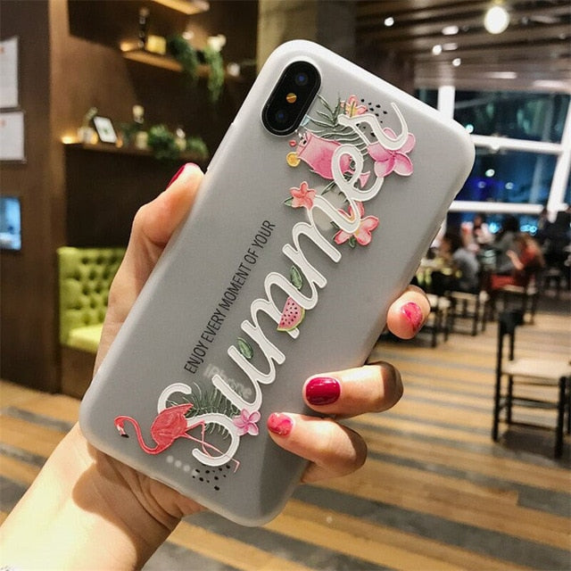 Flower Case For iPhone XS XS Max XR 3D Relief Rose